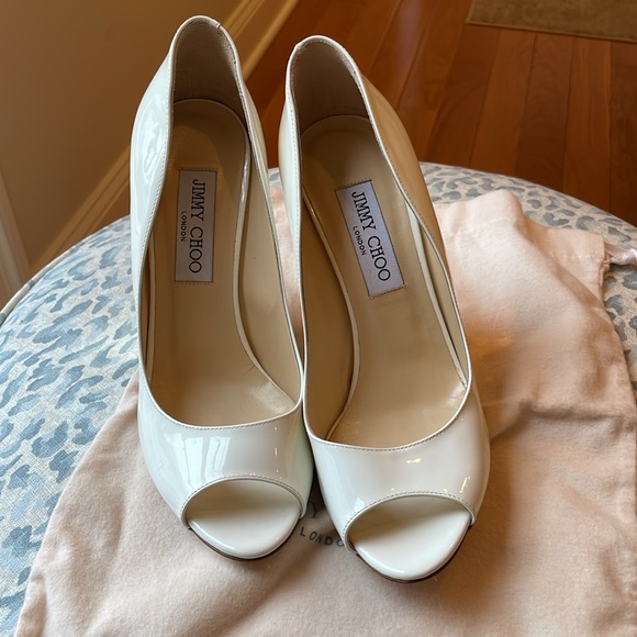 NWOT Jimmy Choo wedge peep toe shoes - Picture 4 of 9